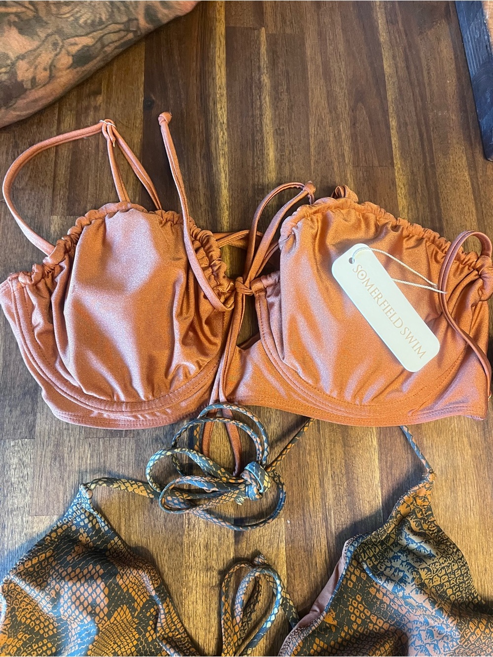 Somerfield Swim Burnt Sienna Ruched Bikini Top